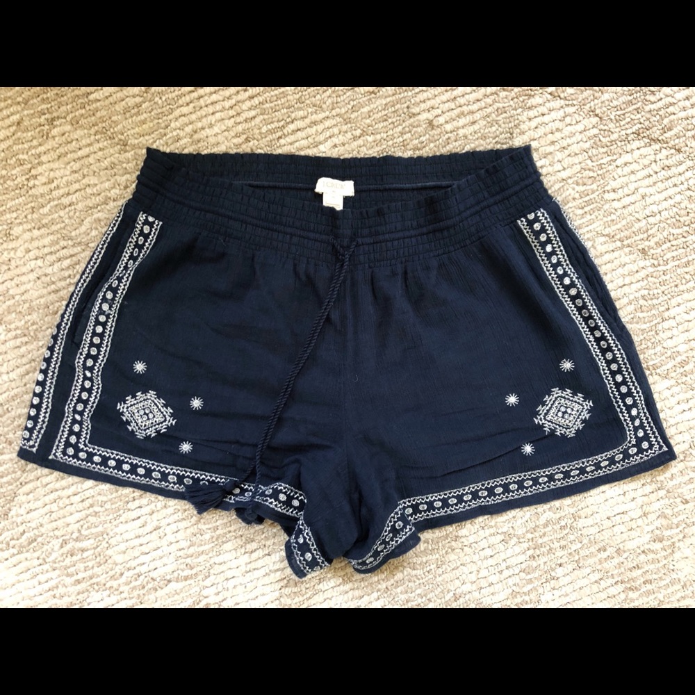 J Crew navy gauzy cotton shorts